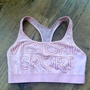 victoria's secret sport the player glitter logo sports bra size medium